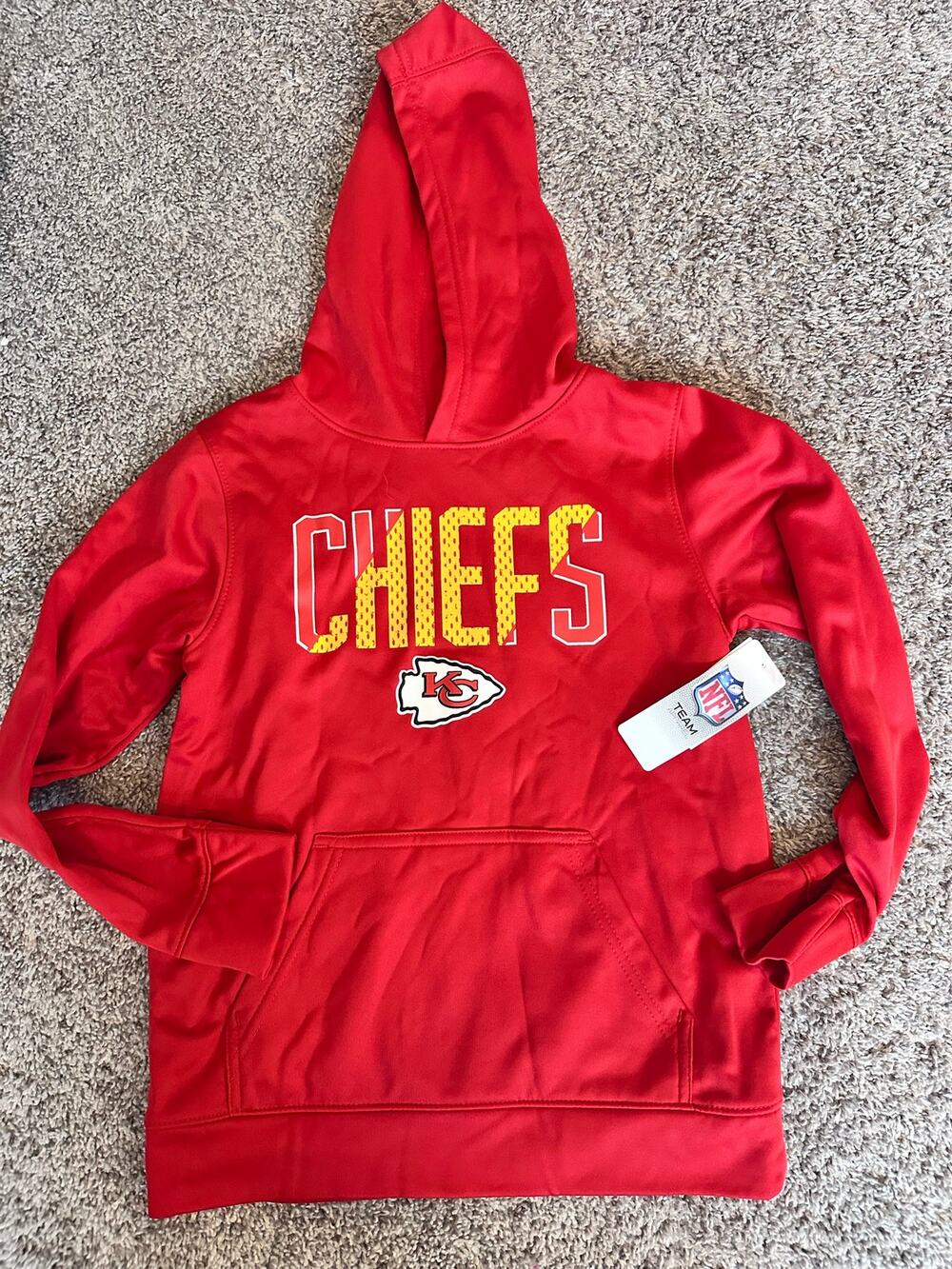 Official NFL Team Apparel Youth Medium Kansas City Chiefs Red Hoodie NWT